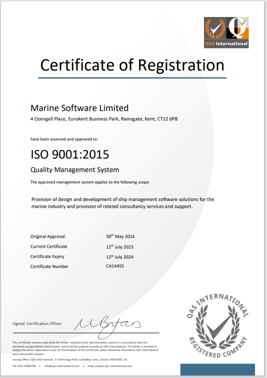 ISO 9001:2015 Certificate